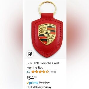 Porsche Crest
Keyring Red